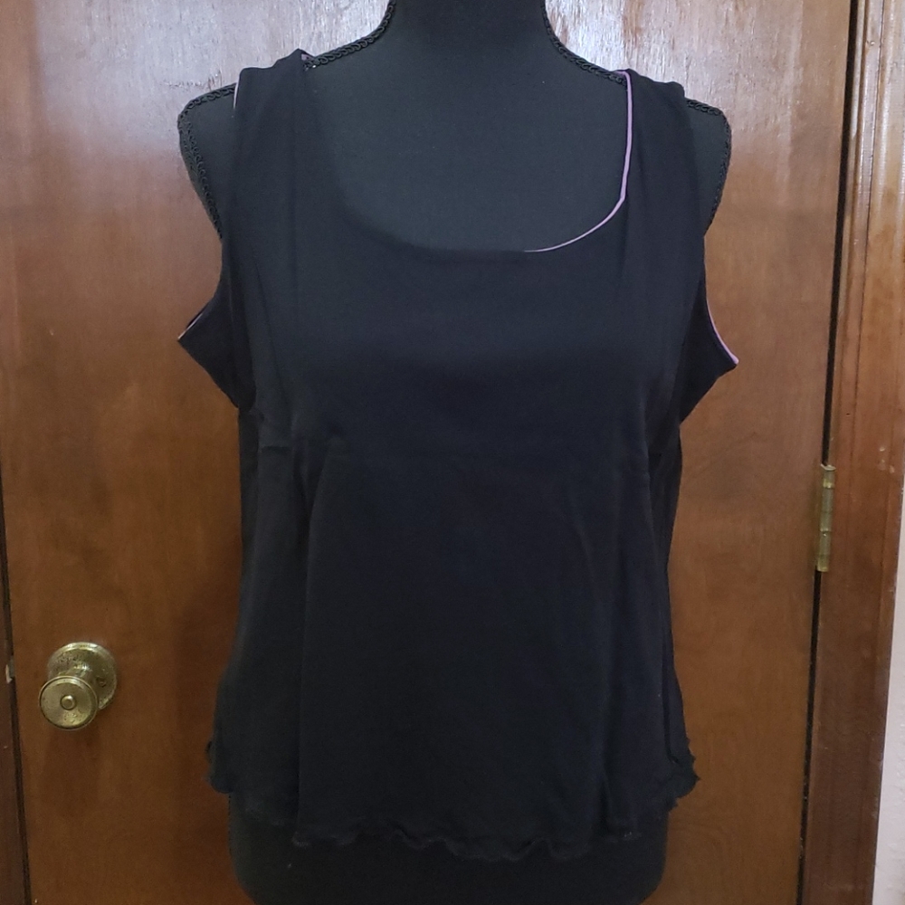 Black/lavender 💜 reversible tank L